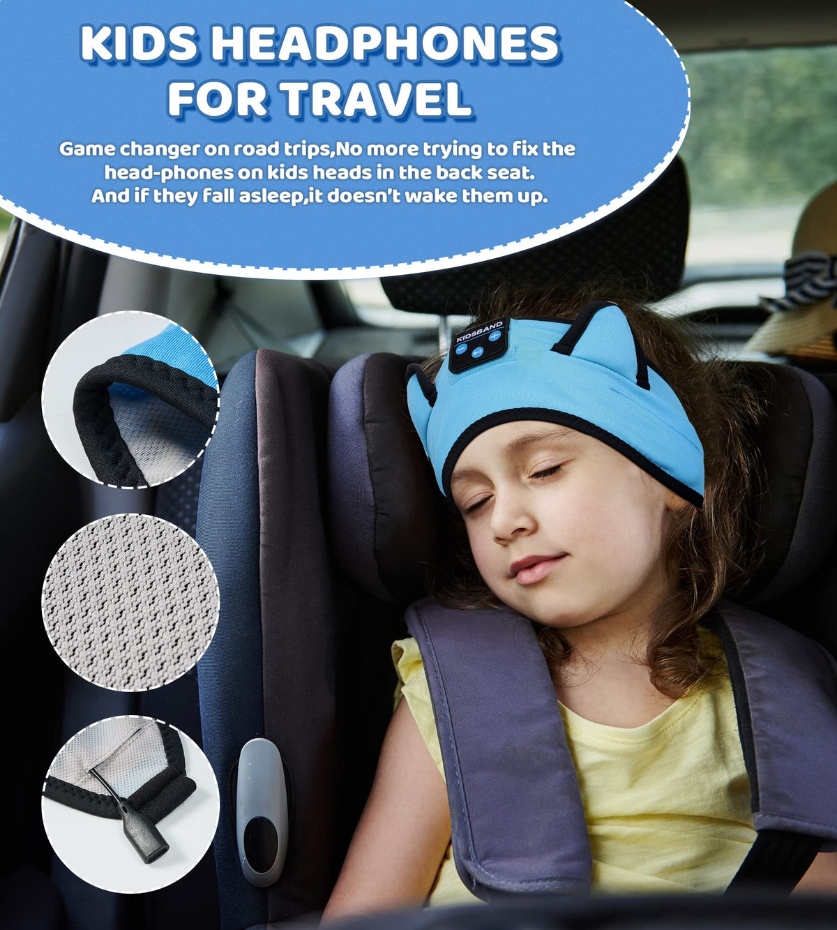 KIDSBAND 3.5 mm jack option enables universal wired listening opportunities.