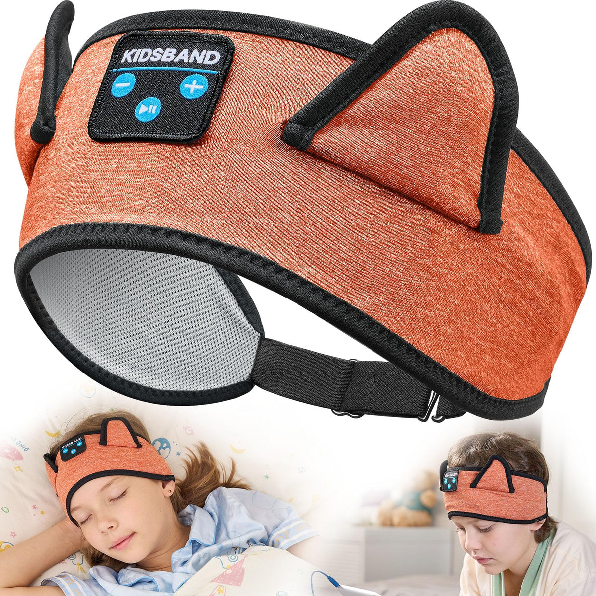 KIDSBAND adjustable-band headphones for kids provide comfortable fit during playtime