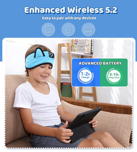 Soft, adjustable headband by KIDSBAND adapts to growing heads for travel.