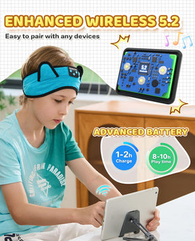 KidsBand breathable mesh lining keeps ears cool during wear.