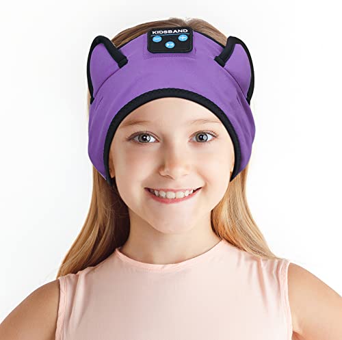 KidsBand wireless sleep headband headphones with 2-in-1 design for study, travel, and bedtime.