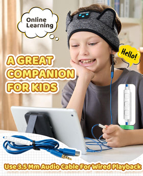 KidsBand detachable cable promotes safer use and tangle-free travel.