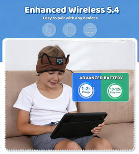 KIDSBAND kid headphones foldable design for easy travel and storage.