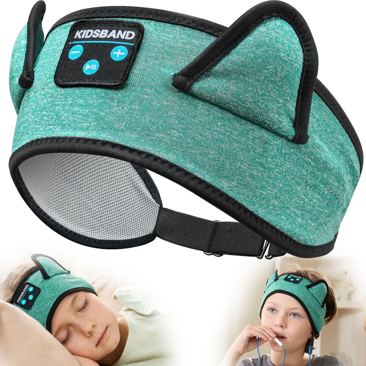 KIDSBAND kids headphones on plane for comfortable long flights