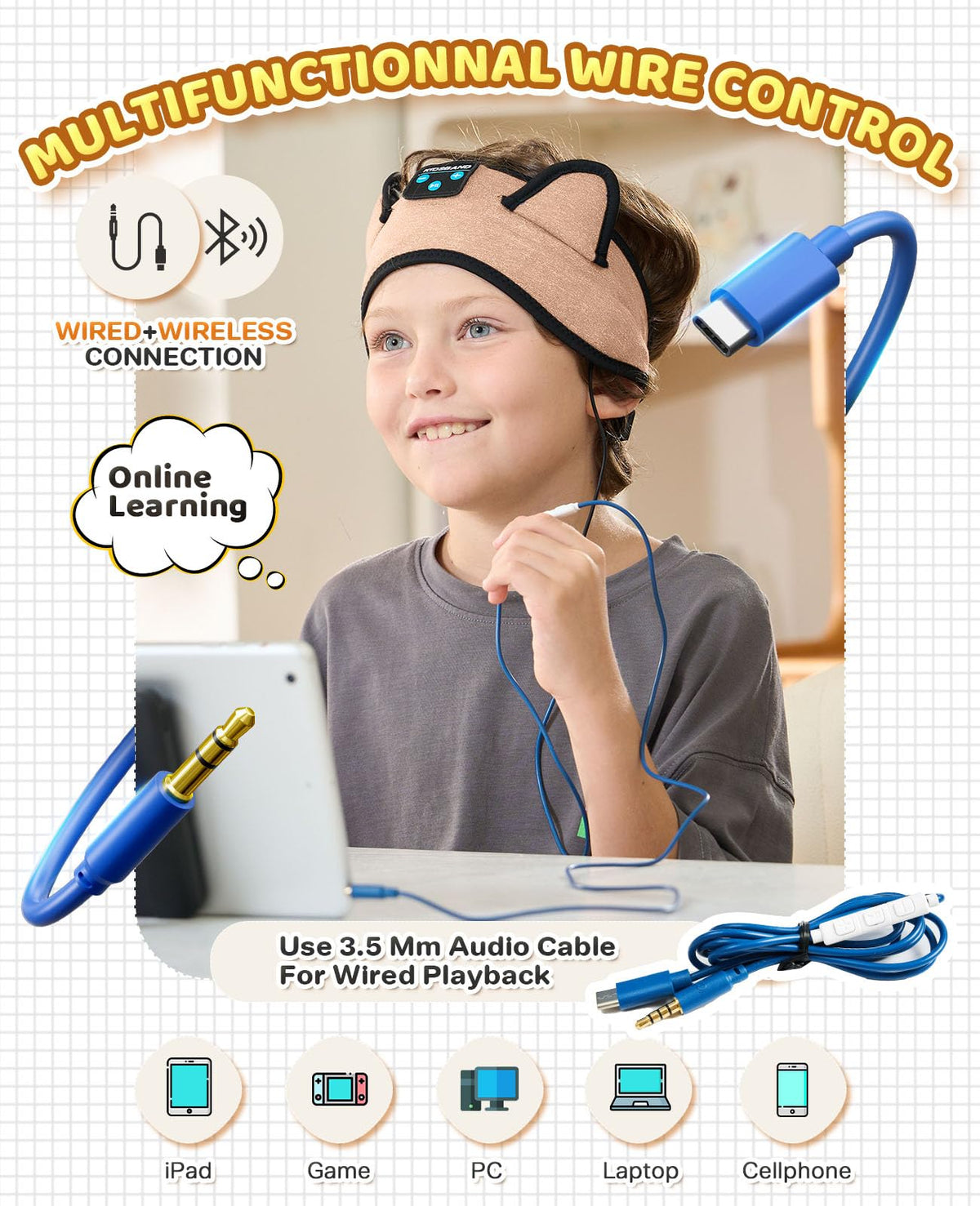 KIDSBAND long battery life supports hours of music on the go
