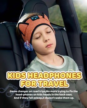 KIDSBAND travel-friendly headphones are lightweight for on-the-go use