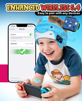 Kidsfuny headband adjustable strap close-up demonstrates snug fit