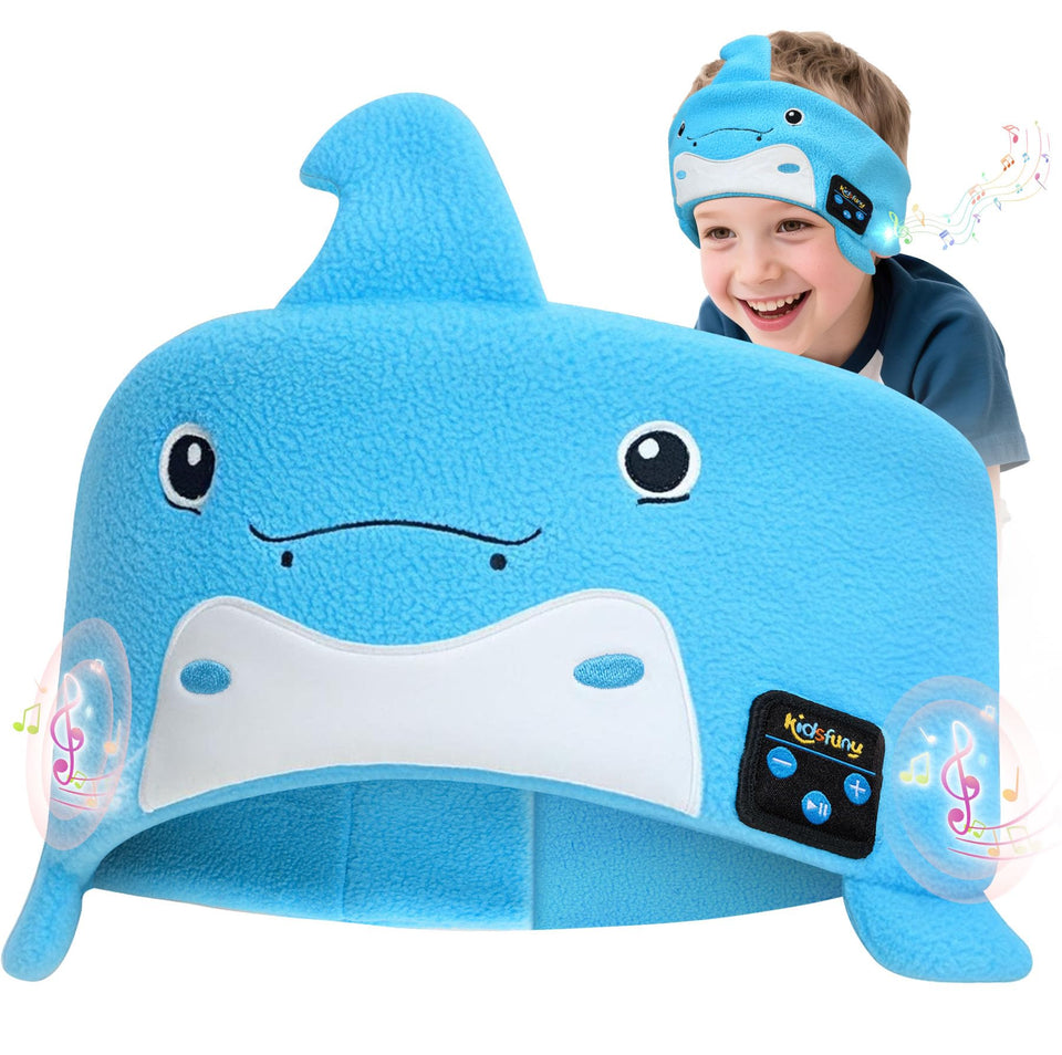 Kidsfuny headband Bluetooth close-up showing safe listening for kids