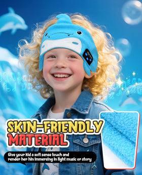 Kidsfuny headband wired connection close-up for versatile device pairing