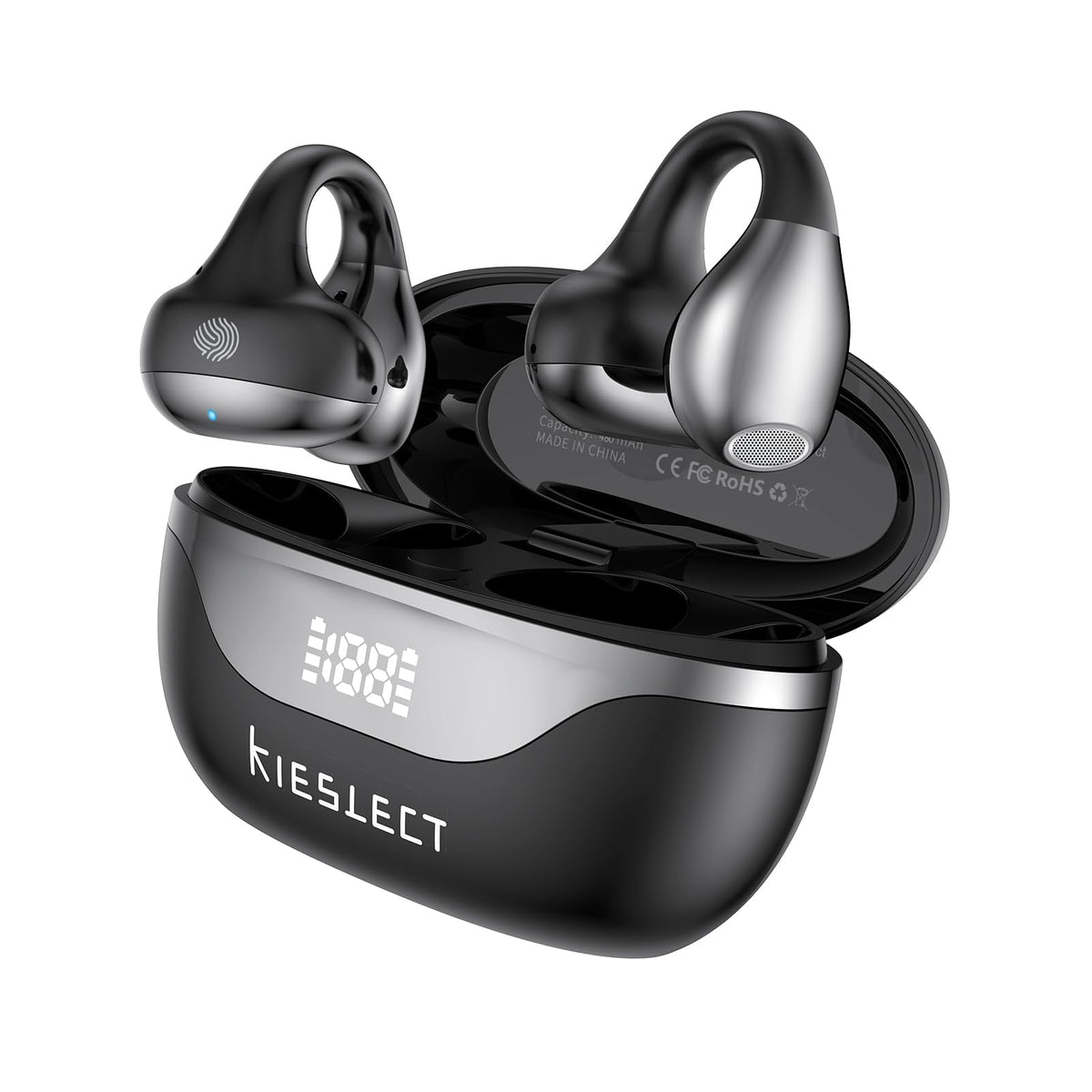 Kieslect Clip-on open-ear headphones case view for portable listening