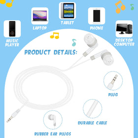 Kigeli 1-meter cable earbuds, versatile for PCs, tablets and laptops
