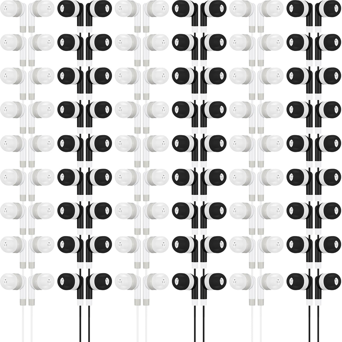 Kigeli kids bulk earbuds headphones 100pcs for classrooms, durable and shareable