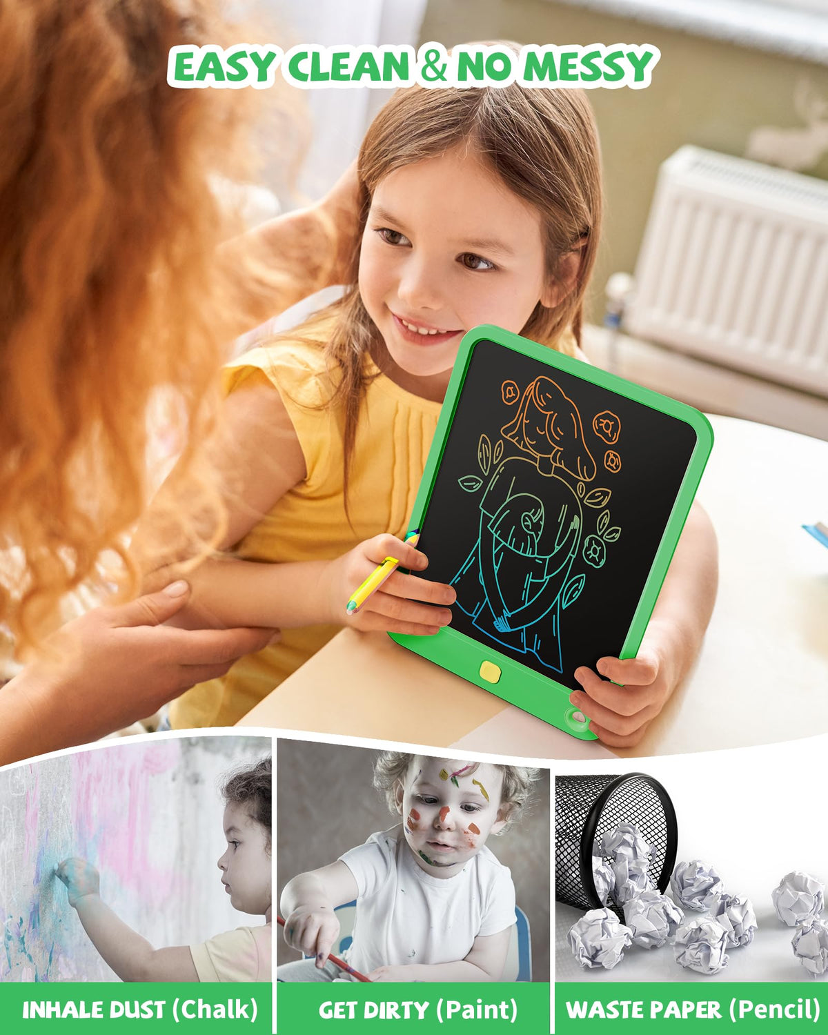Kikapabi durable memo board supports long-lasting use at home or school.