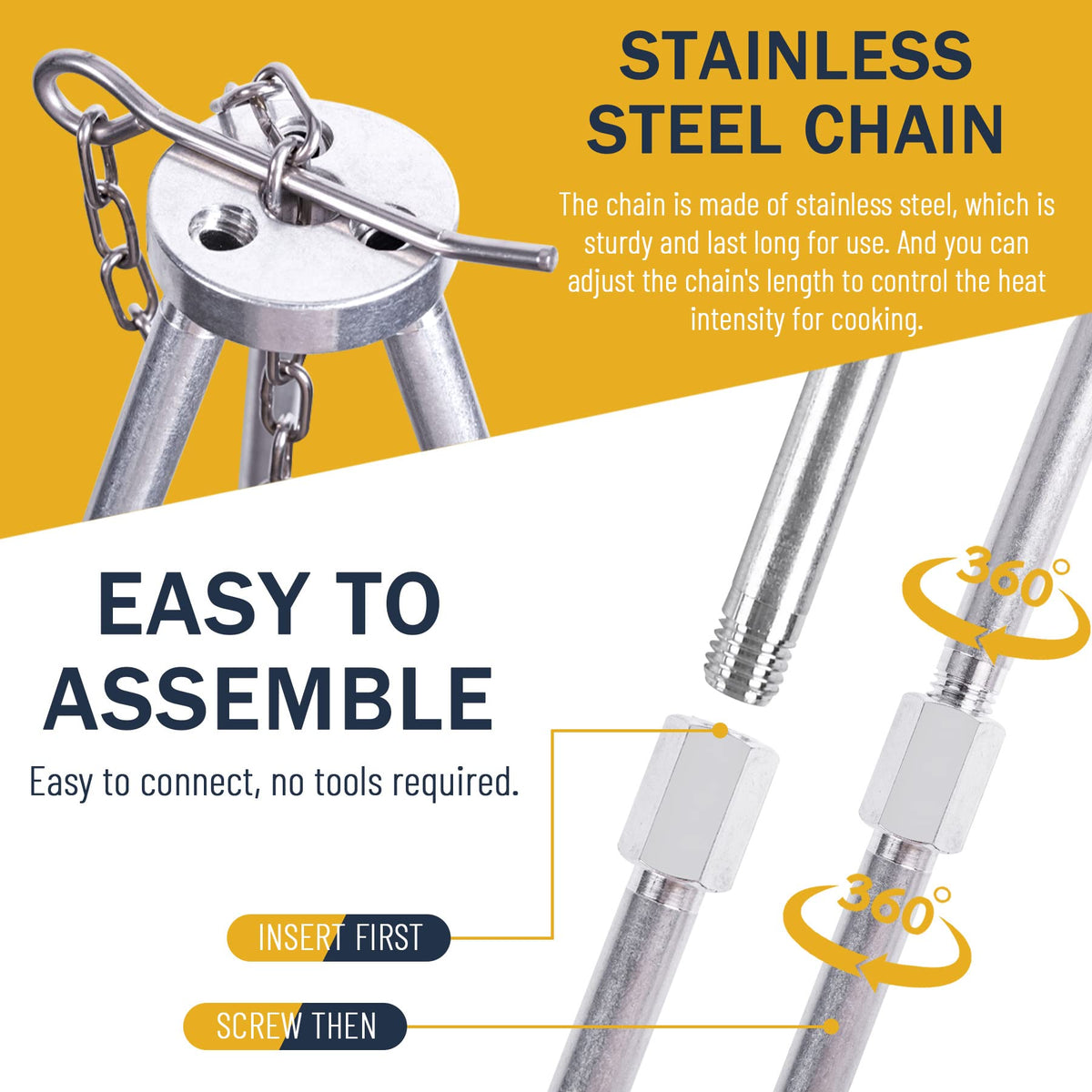 Kikerike anti-heating mesh attachment protecting hands during cooking