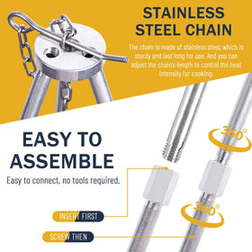 Kikerike anti-heating mesh attachment protecting hands during cooking