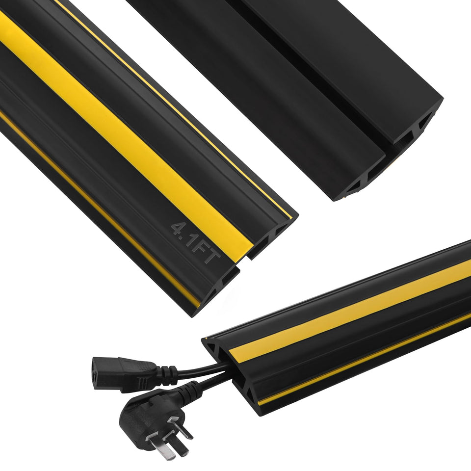 Kikerike floor cord cover top view for tidy cable management and safety