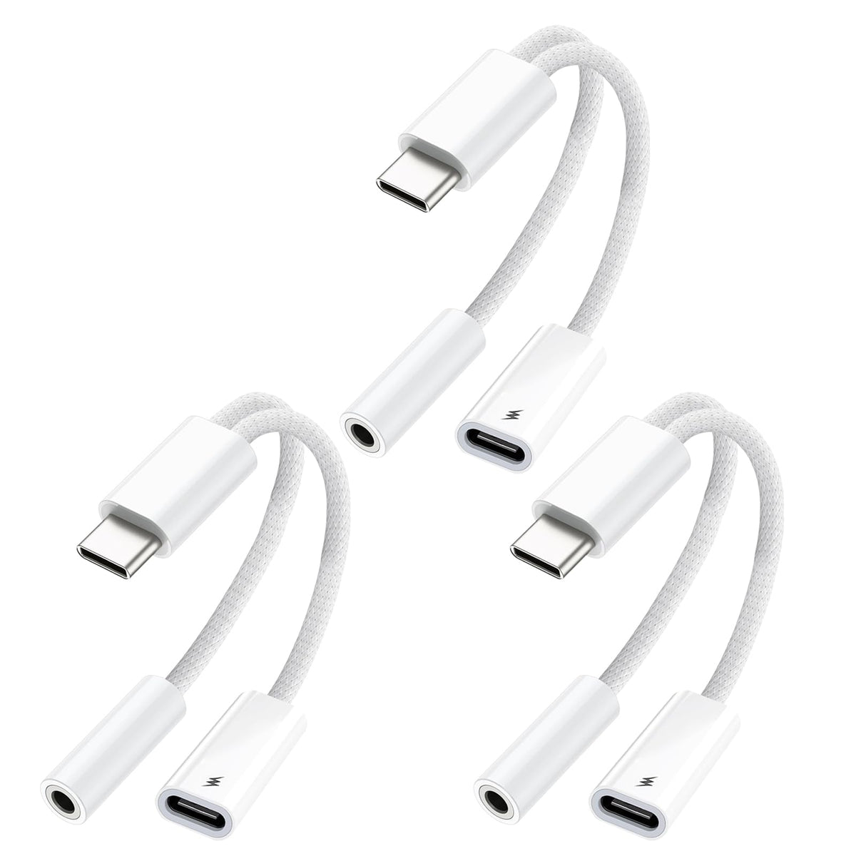 KikoSaka USB-C to 3.5mm adapter setup with charging and audio on the go.