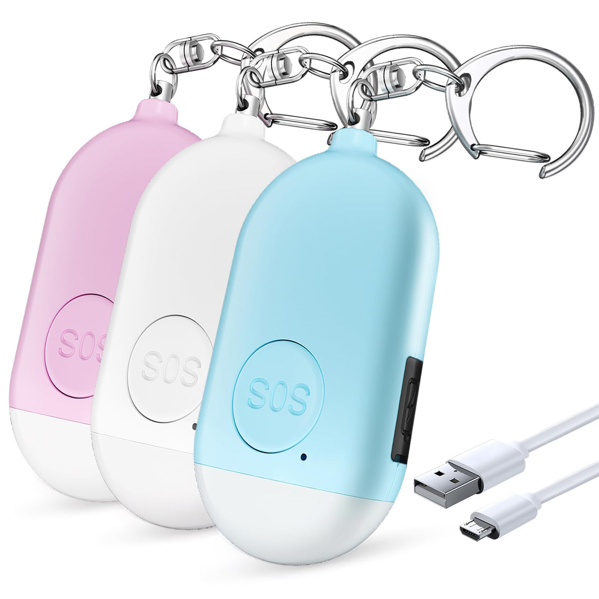 Kimfly personal safety alarm pack in hand for quick access