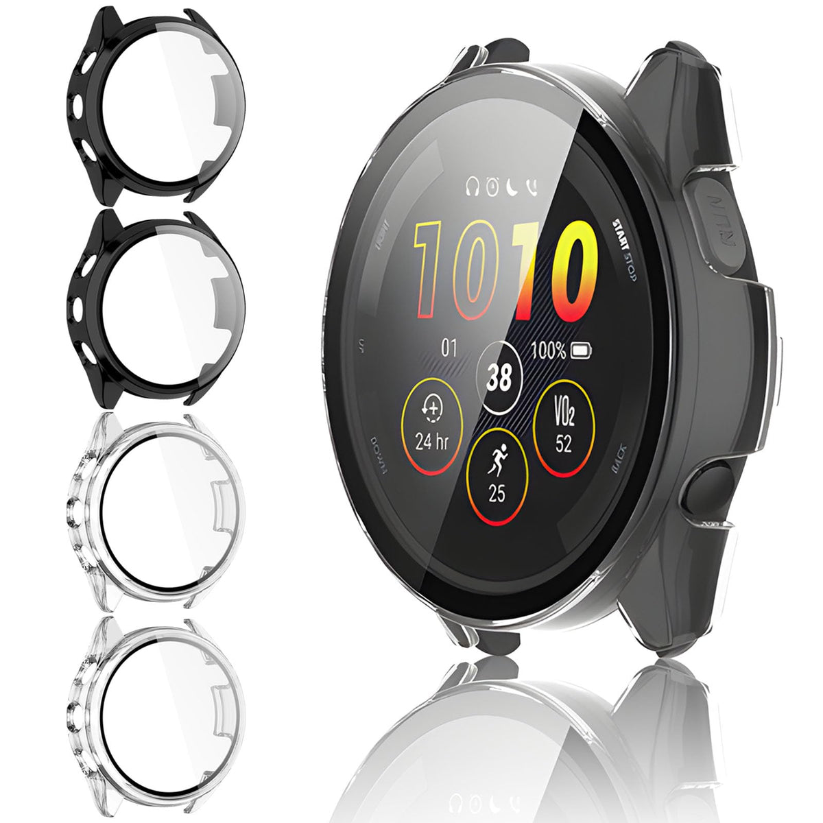 Kimiyaki Forerunner 165 front protector for clear visibility and full screen coverage.