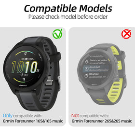 Kimiyaki Forerunner 165 side bumper protecting side bezels during workouts.