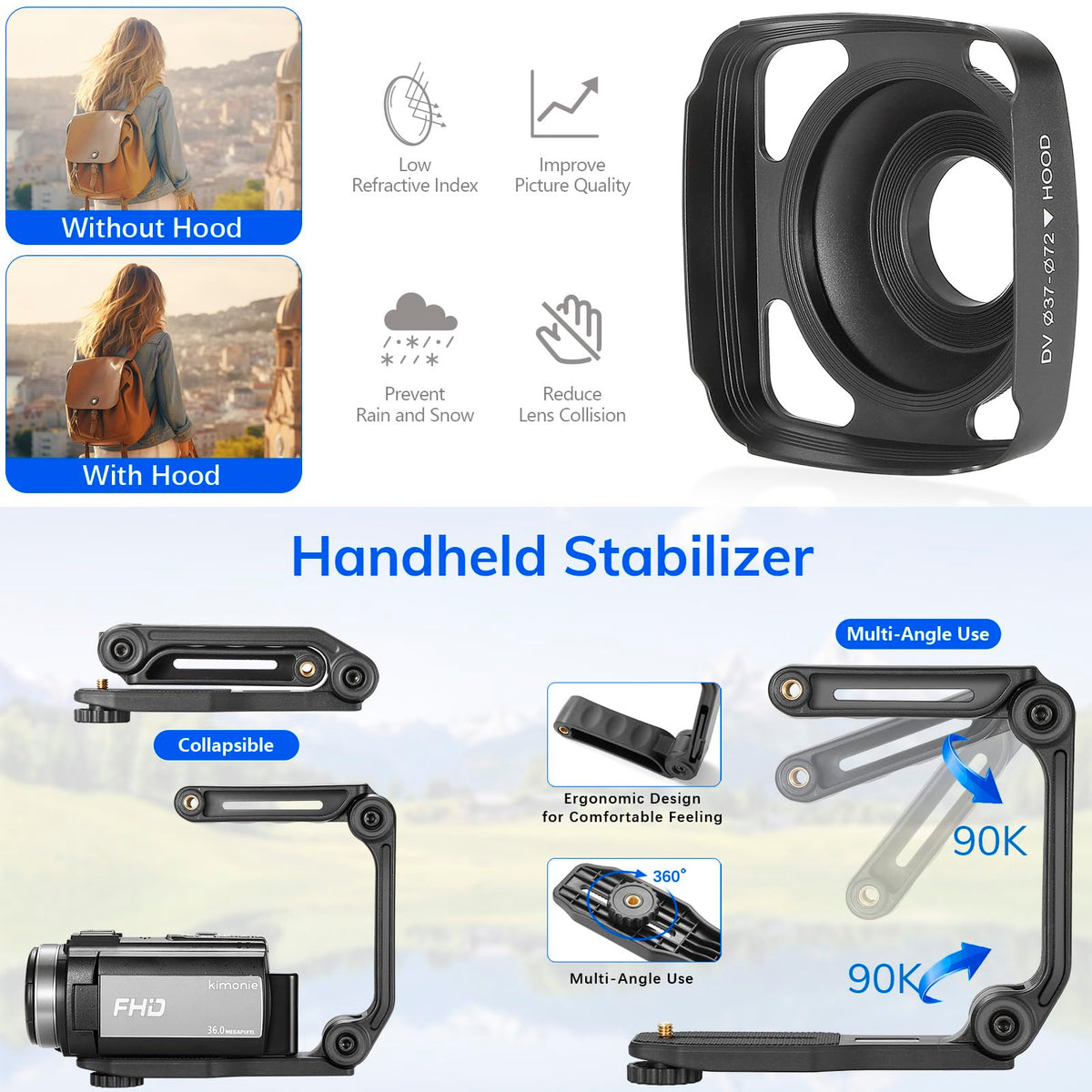 Kimonie camcorder night vision and motion detection capture in low light.
