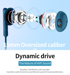 Kimwood wired earbuds with 3.5mm jack compatible with many devices.