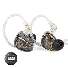 Kinboofi KZ ZA12 2DD+4BA hybrid driver close-up for rich detail and clarity.