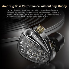 Kinboofi KZ ZA12 deep bass with clear mids and highs.