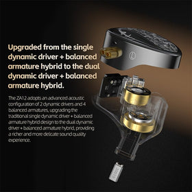 Kinboofi KZ ZA12 ergonomic earbud design showing comfortable, secure fit.