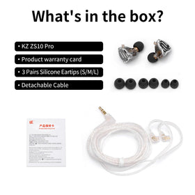 Kinboofi KZ ZS10 Pro accessories and case showing portability and protection