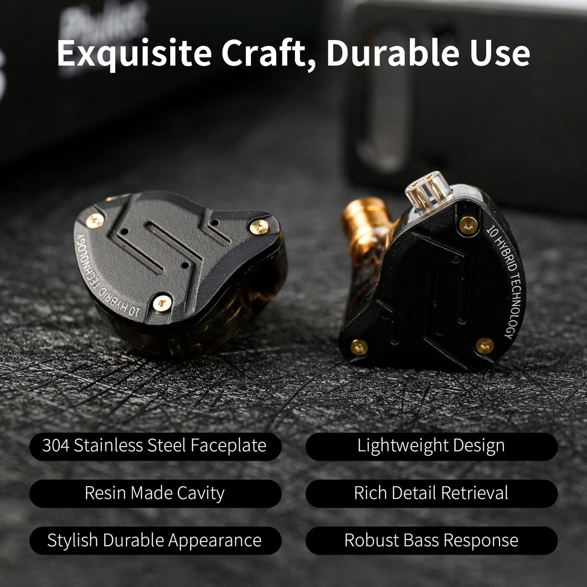 Kinboofi KZ ZS10 Pro protective 2-pin connector close-up improving reliability