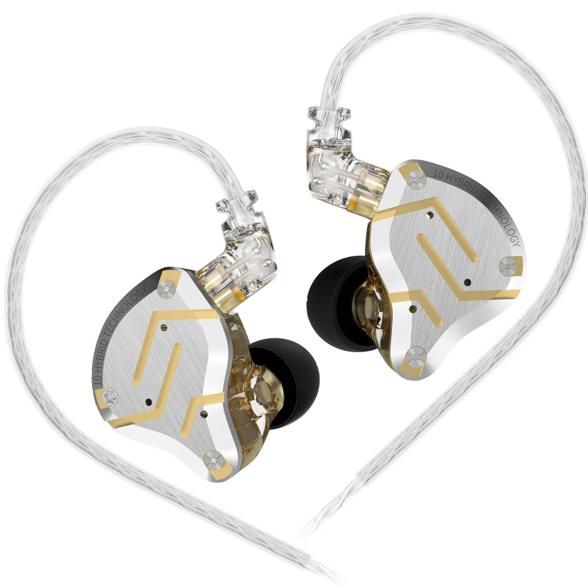 Kinboofi KZ ZS10 Pro front view showing gold finish and durable build