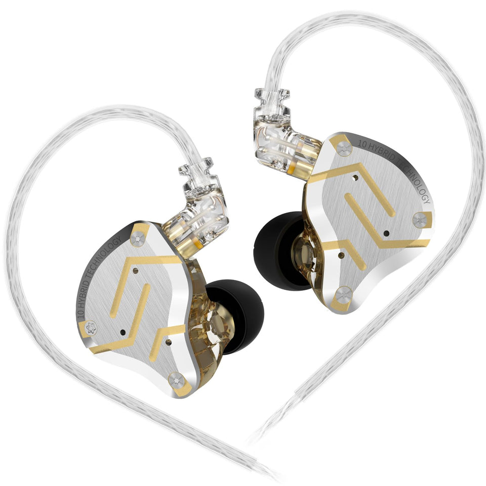 Kinboofi KZ ZS10 Pro front view showing gold finish and durable build