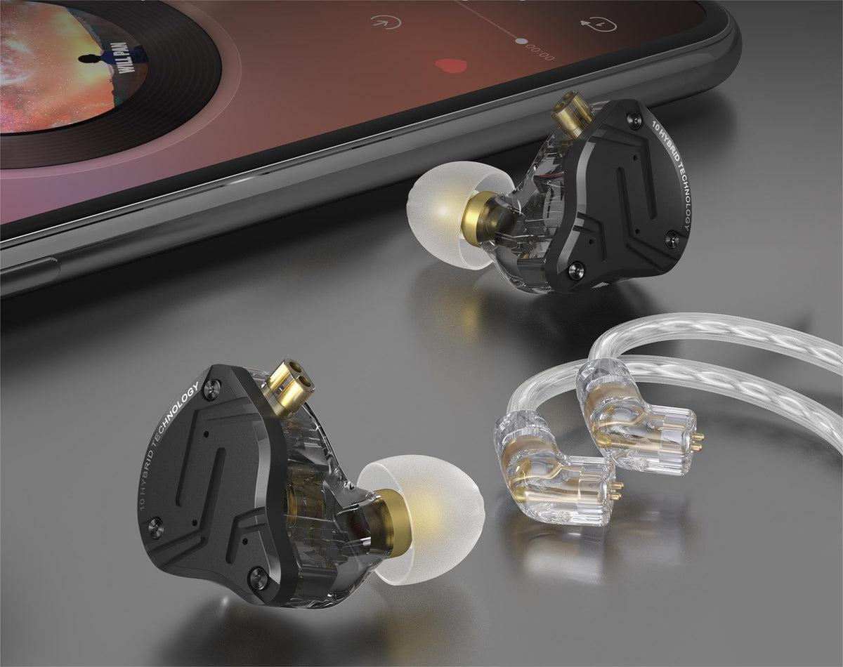 Kinboofi in‑ear monitors worn during commuting for immersive, isolated listening