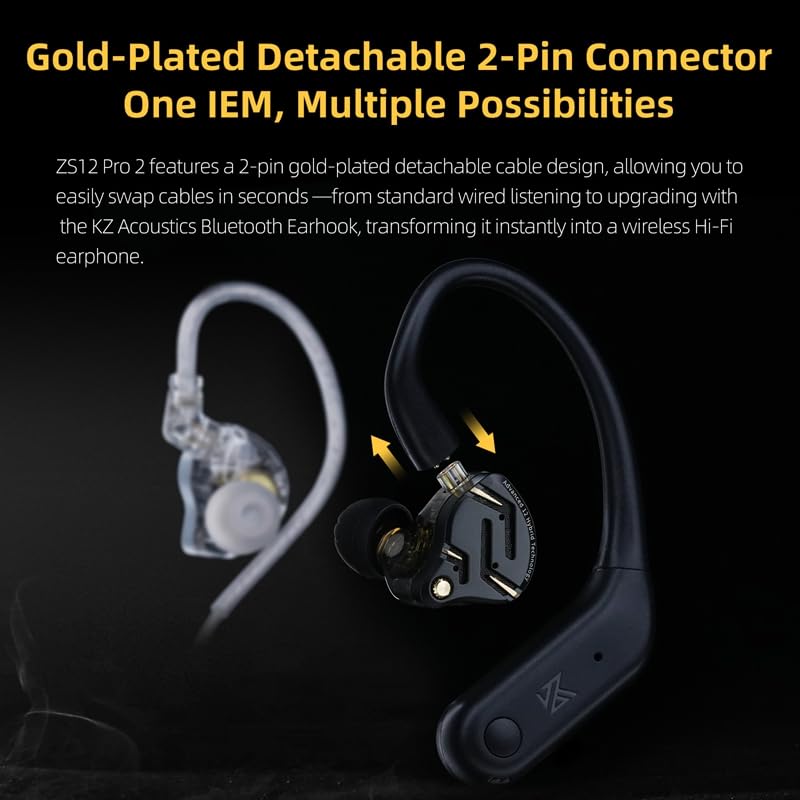 Kinboofi KZ ZS12 PRO 2-pin connector image shows secure wiring