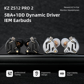 Kinboofi KZ ZS12 Pro hybrid armature layout provides detailed mids and highs