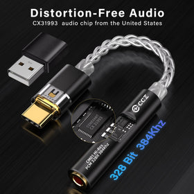 Kinboofi adapter with metal body, rugged design for reliable Hi-Res listening.