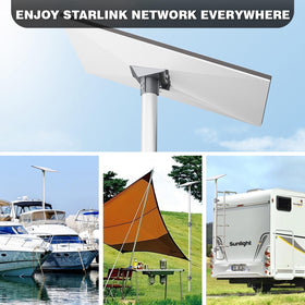 Kinchoix Starlink pole mount gen3 10ft durable rail mount in harsh weather.