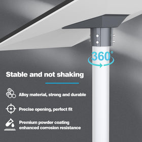 Kinchoix Starlink pole mount gen3 10ft pipe adapter closeup for secure mounting.