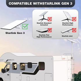 Kinchoix Starlink pole mount gen3 10ft RV setup in action.