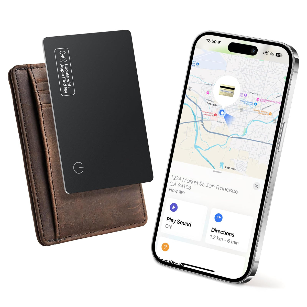 KINDEEP Wallet Tracker Card compact design fits slim wallets for discreet tracking.