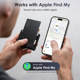 KINDEEP Wallet Tracker Card works with Find My on iOS to locate your valuables.
