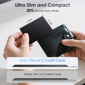 KINDEEP Wallet Tracker Card IP68 waterproof design withstands daily splashes.