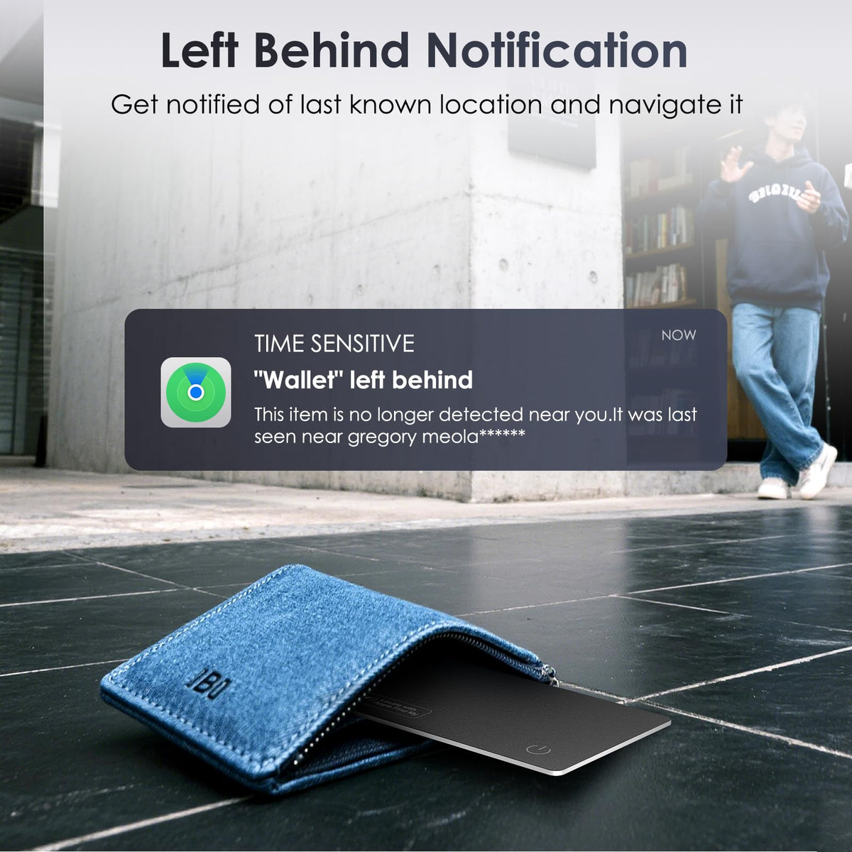 KINDEEP Wallet Tracker Card left-behind alerts notify you when you walk away.