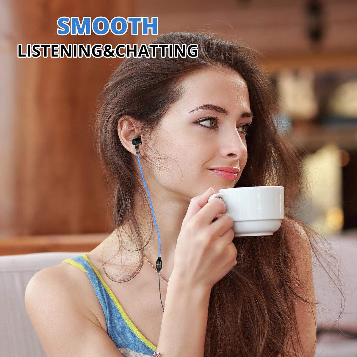 KINDEN adjustable ear-hooks for a secure fit during workouts.