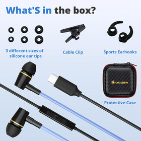 KINDEN portable storage case helps keep headphones organized.