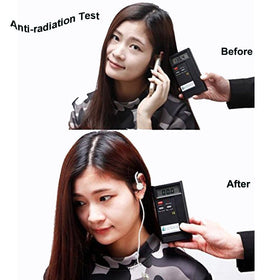 KINDEN headset scale comparison next to smartphone showing compact size and portability