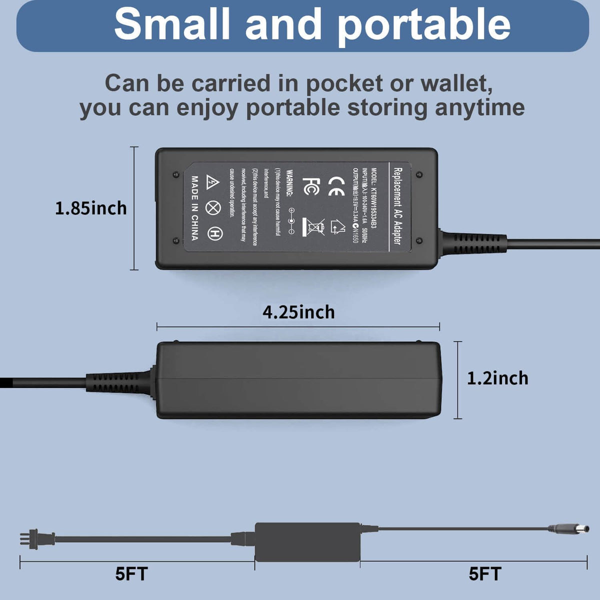 King EBOYEE 65W charger with cable for desk use
