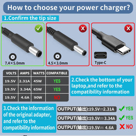 King EBOYEE 65W charger side view shows compact design
