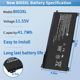 King EBOYEE BI03XL battery back view shows easy access for replacement.